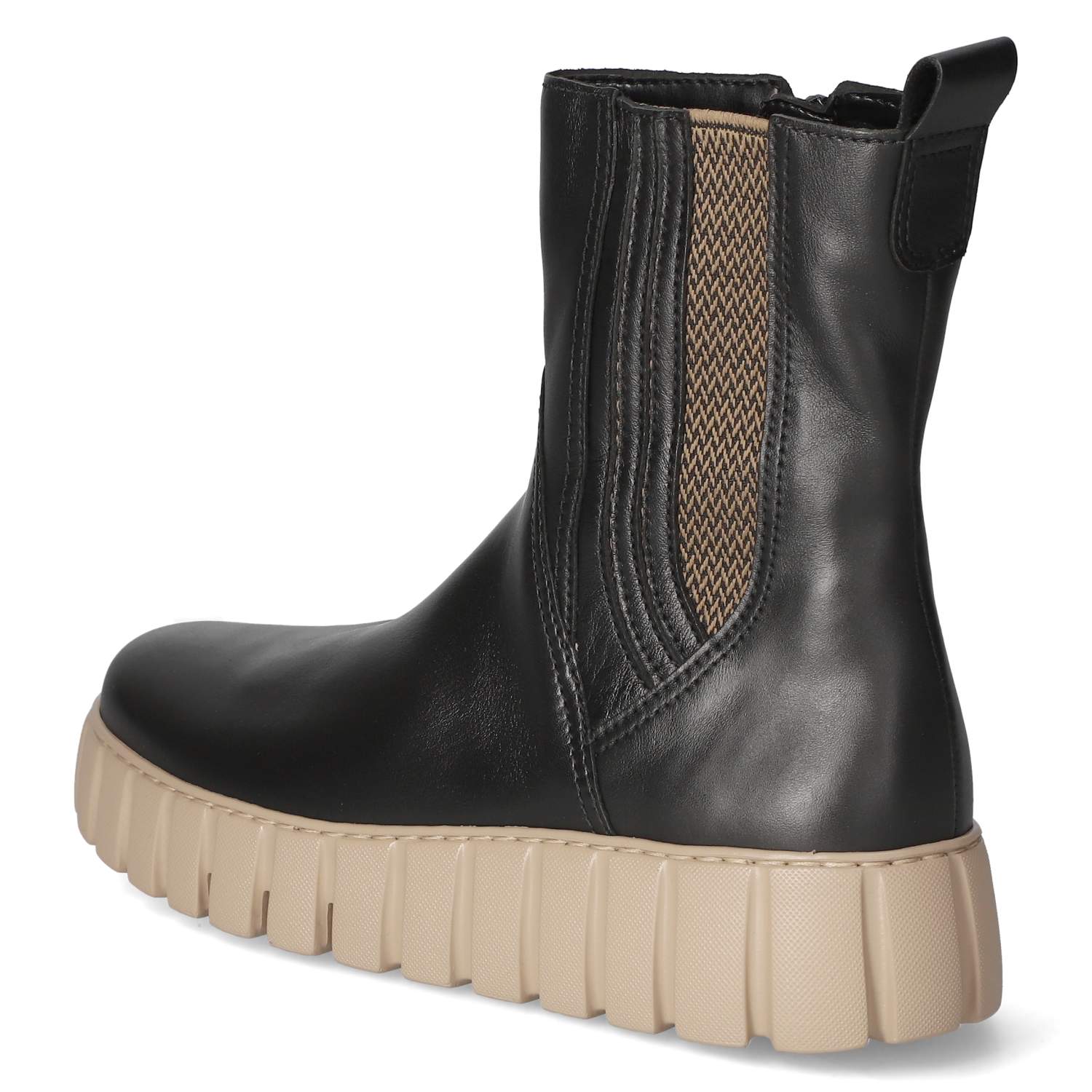 Gabor Chelsea Boots - schwarz/beige