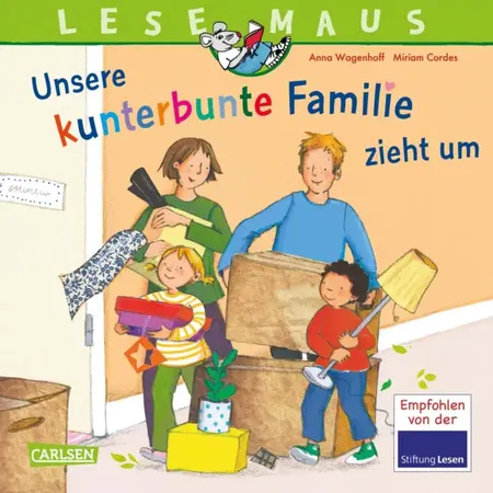 Carlsen Verlag LESEMAUS 171: Unsere kunterbunte Familie zieht um