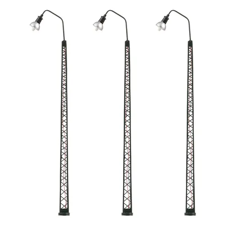 Faller 180117 - LED-Gittermast-Bogenleuchte, warmweiß, 3 Stück