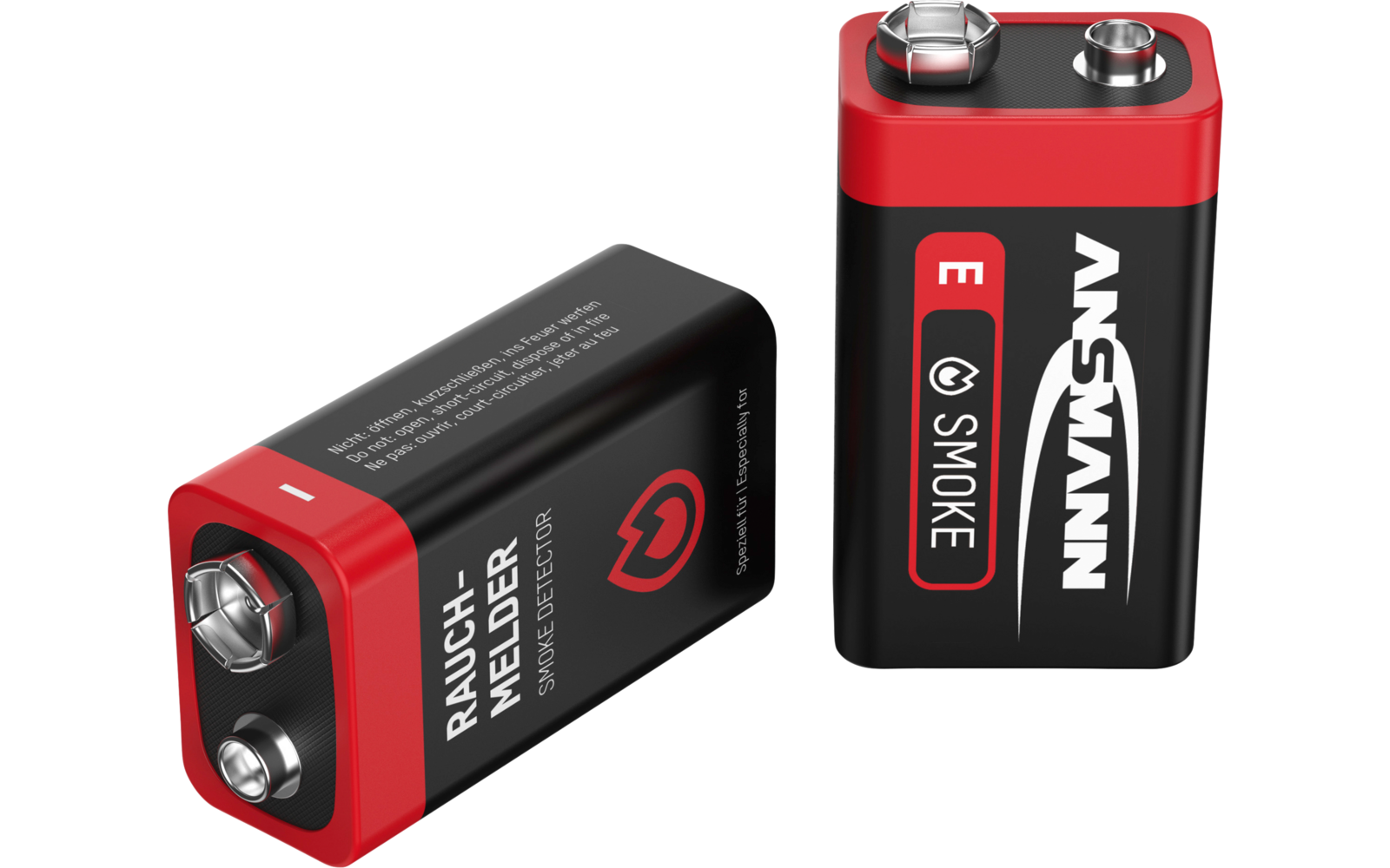 Ansmann Alkaline E Block Rauchmelder Batterie 9V 2 Stück