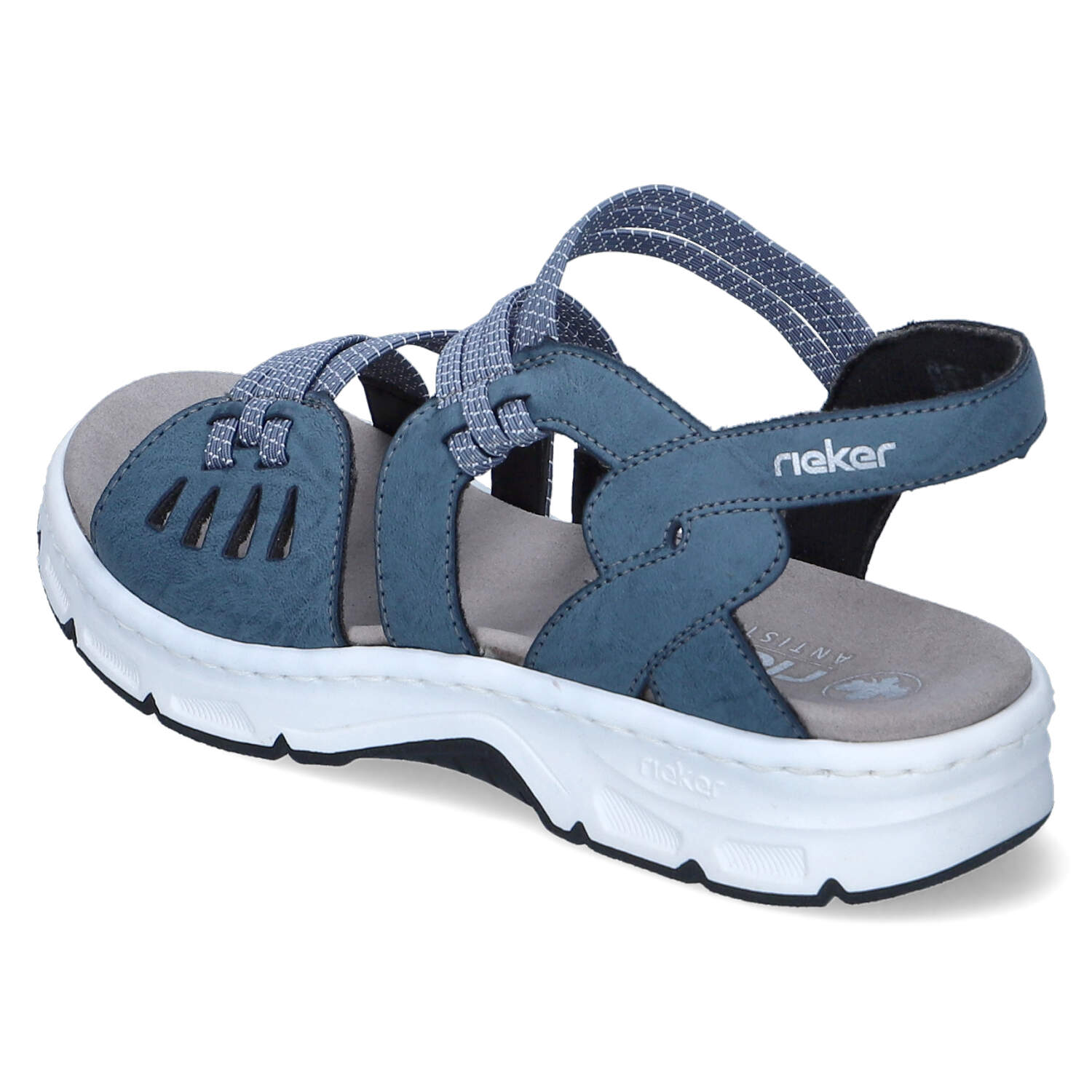 Rieker Sandalen - royal/jeans-weiss