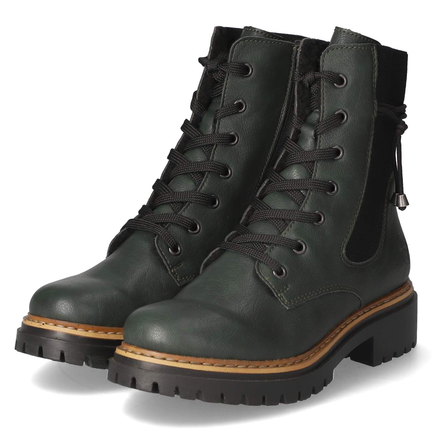 Rieker Schnürstiefeletten - grün