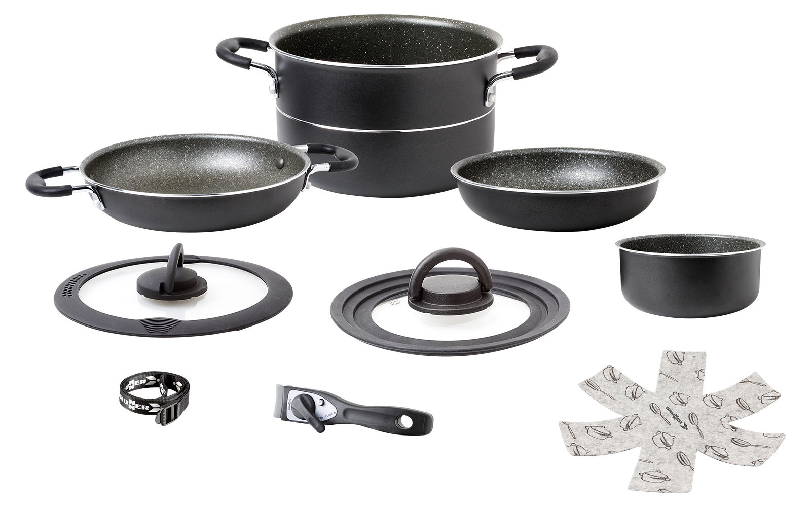 Brunner Pirate Vacublock Alu-Topfset 9 teilig