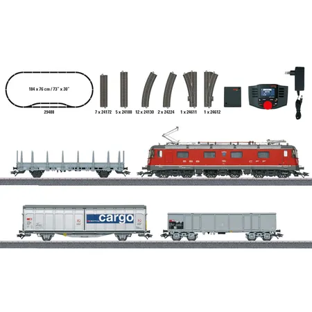 Märklin 29488 - H0 Digital-Startpackung Schweizer Güterzug mit Re 620