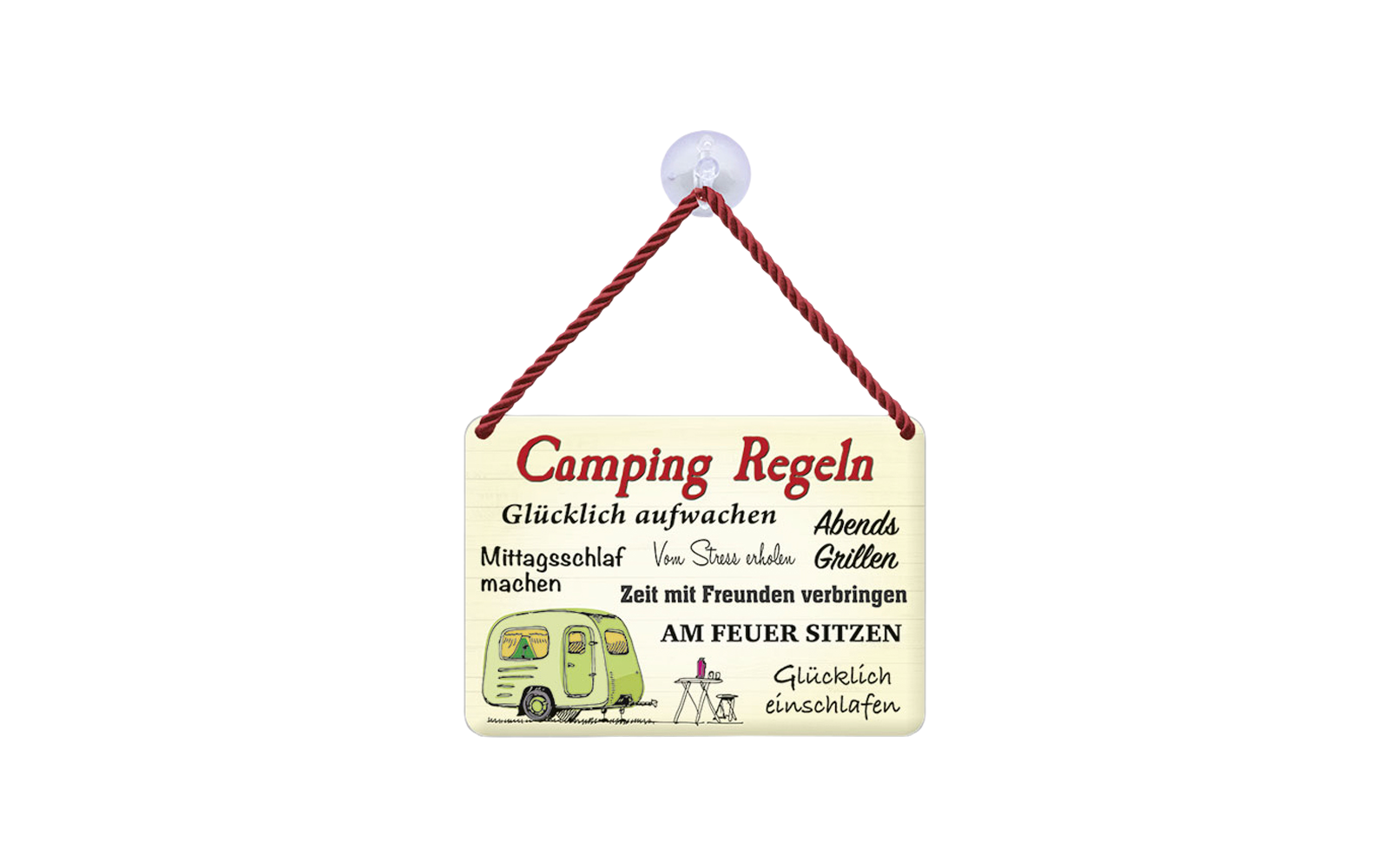 Blechschild Camping Regeln