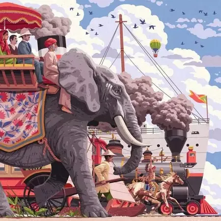 Ravensburger Puzzle - Around the world in 80 days, 750 Teile