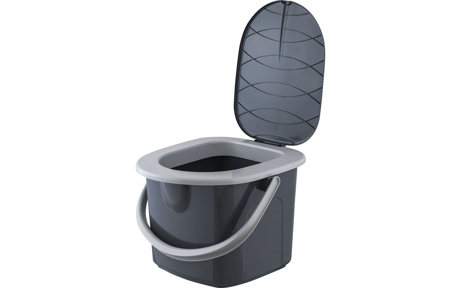 BranQ Tragbare Camping Toilette 15,5 Liter grau