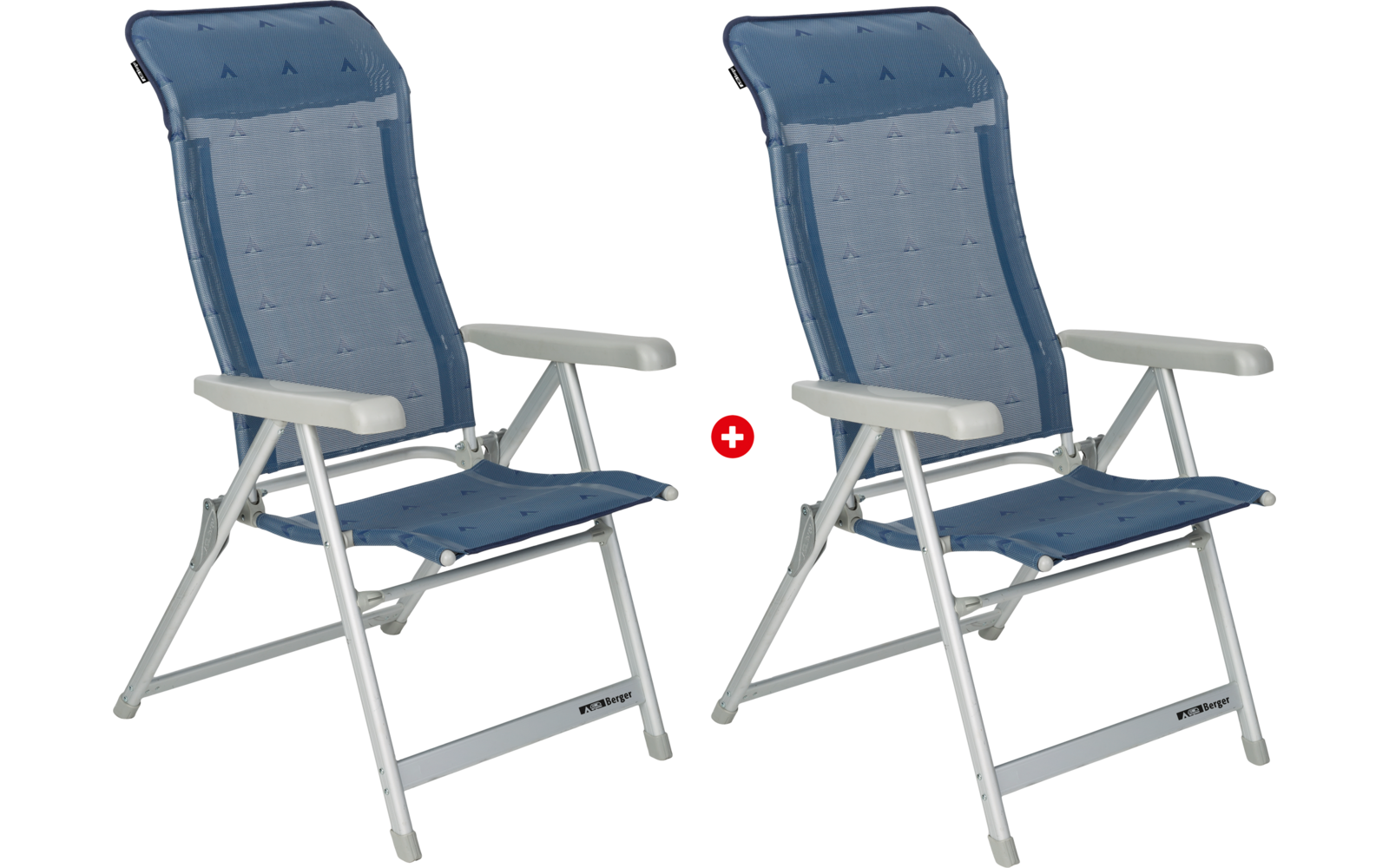 Berger Luxus Klappsessel Set 2 Stück Blau