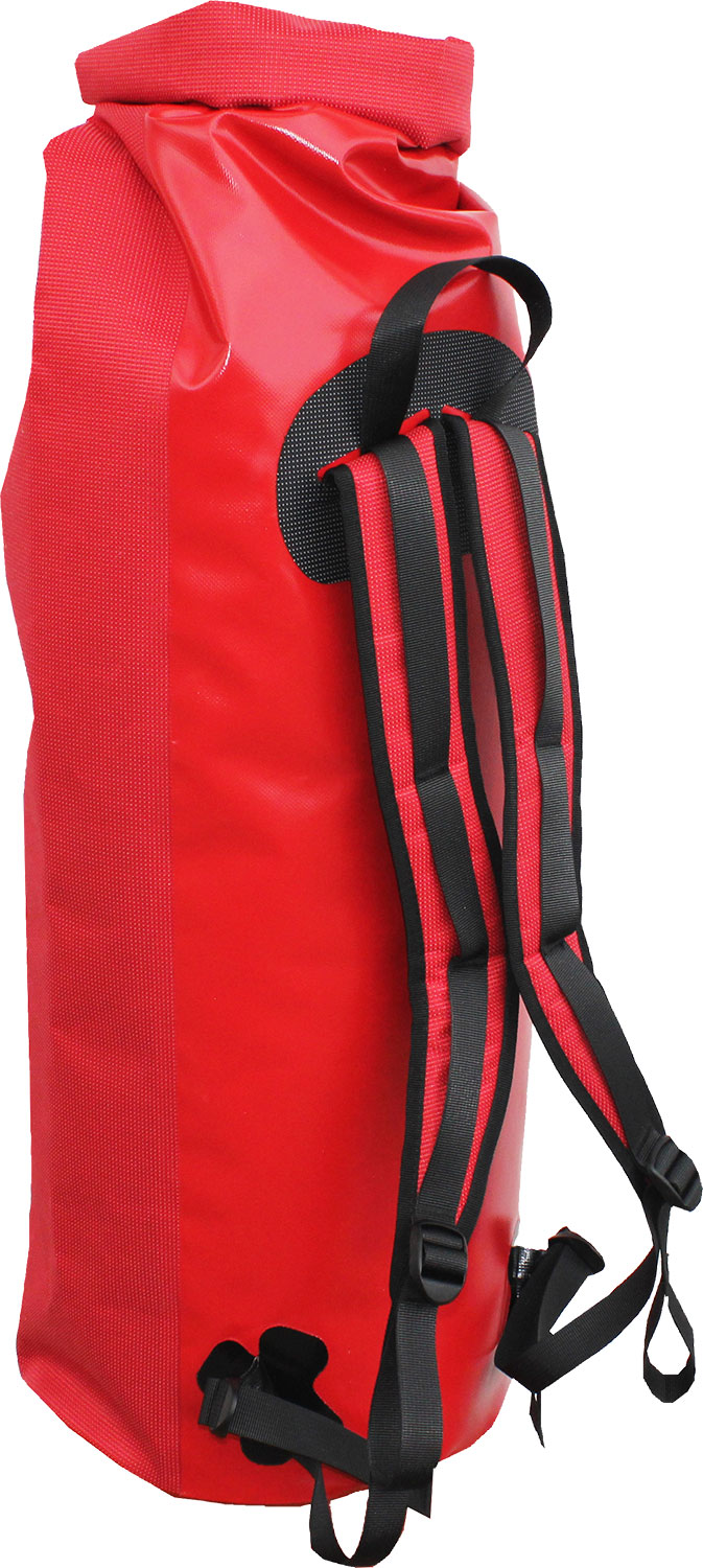 BasicNature Seesack Transportsack 40 Liter schwarz/rot