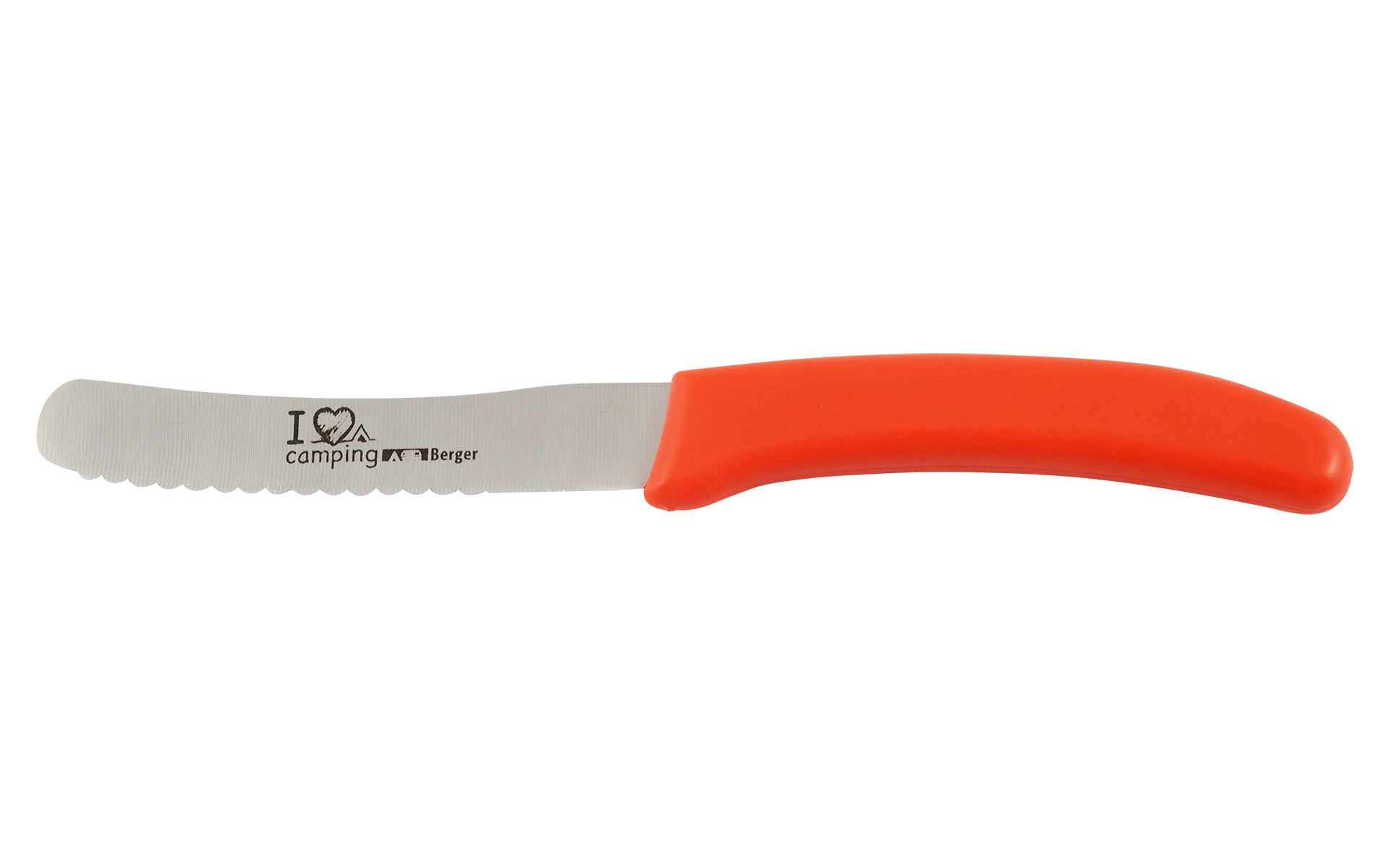 Berger Frühstücksmesser I Love Camping rot