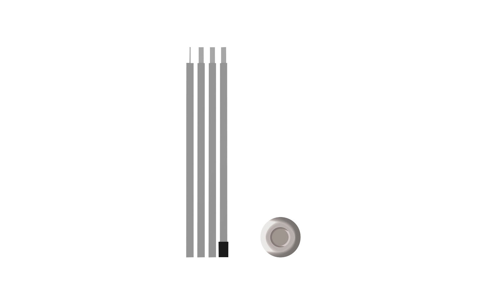 Bent Stahl Aufstellstange