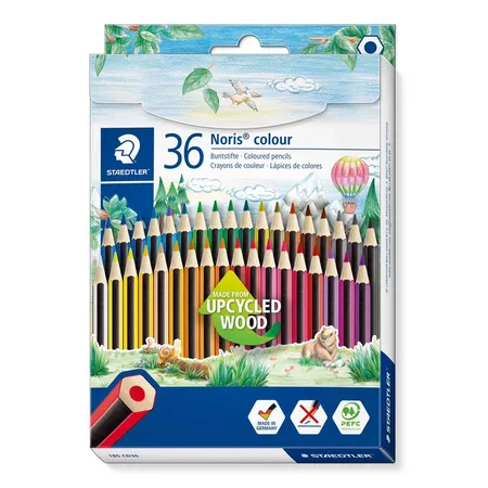 STAEDTLER® Buntstifte Noris® colour 185, rutschfeste Soft-Oberfläche 36er Packung 100% PEFC