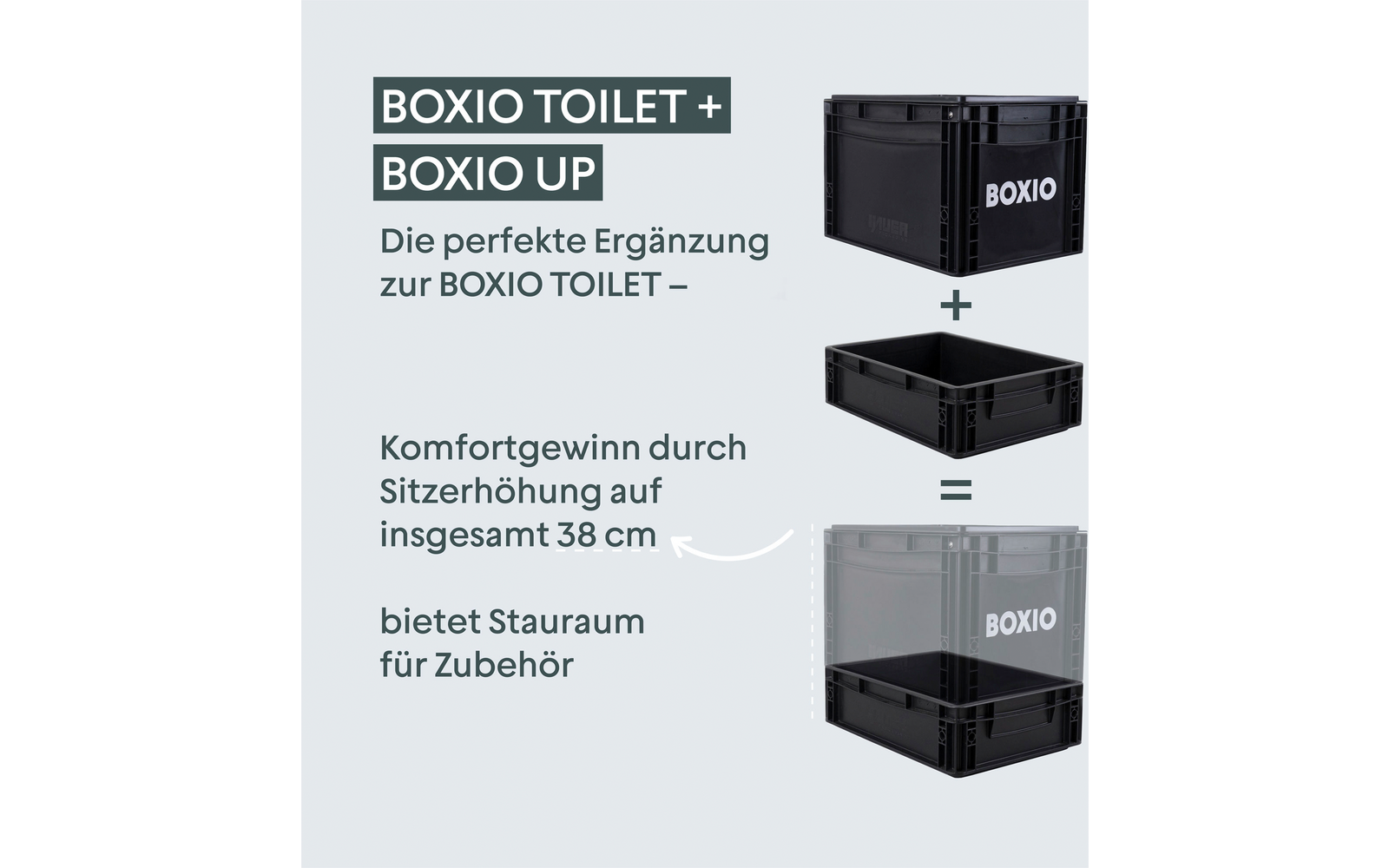 BOXIO TOILET UP SET inkl. Shake + Hanfstreu