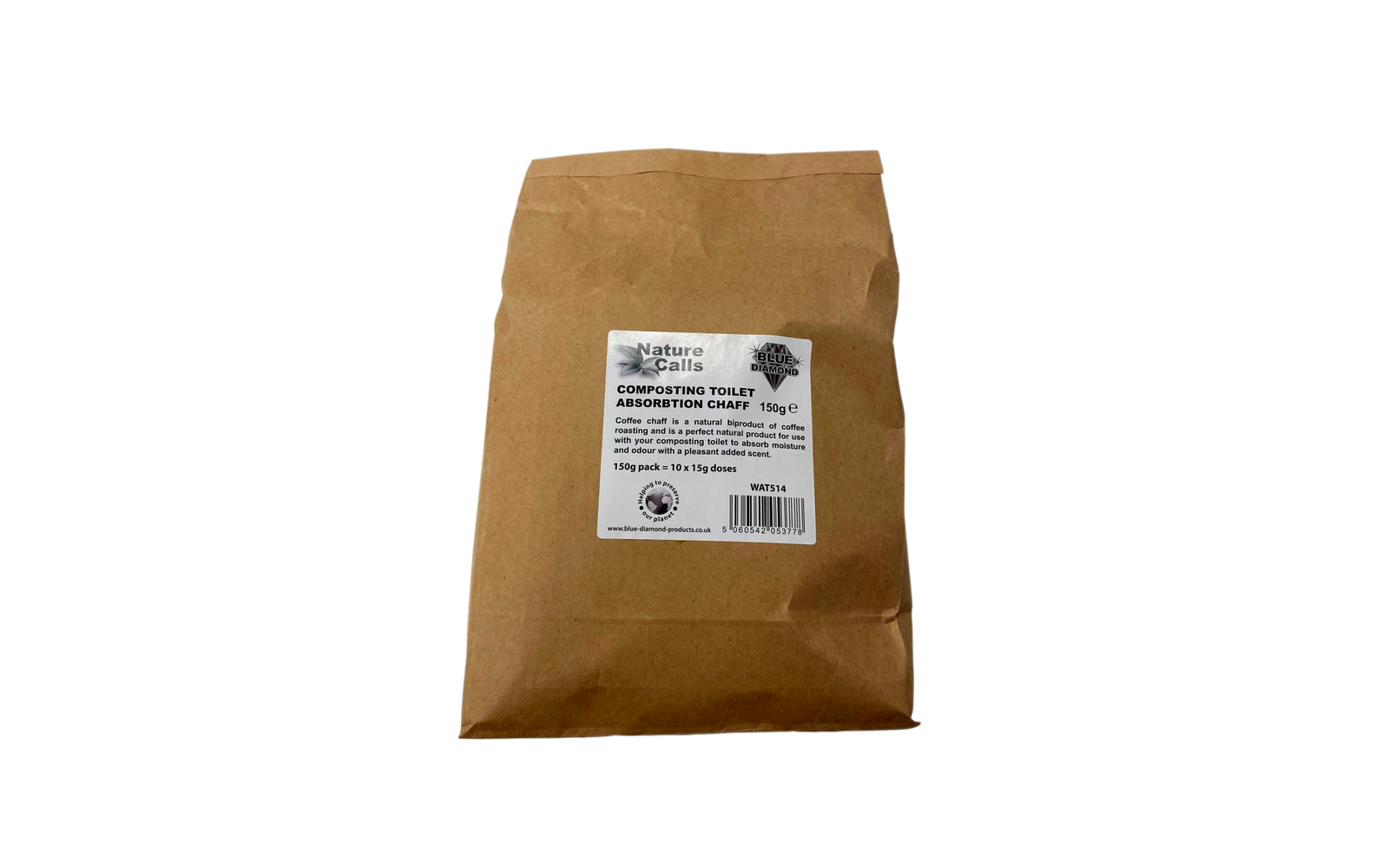 Blue Diamond Composting Toilet Absorption Kaffeespreu für Komposttoilette 150 g