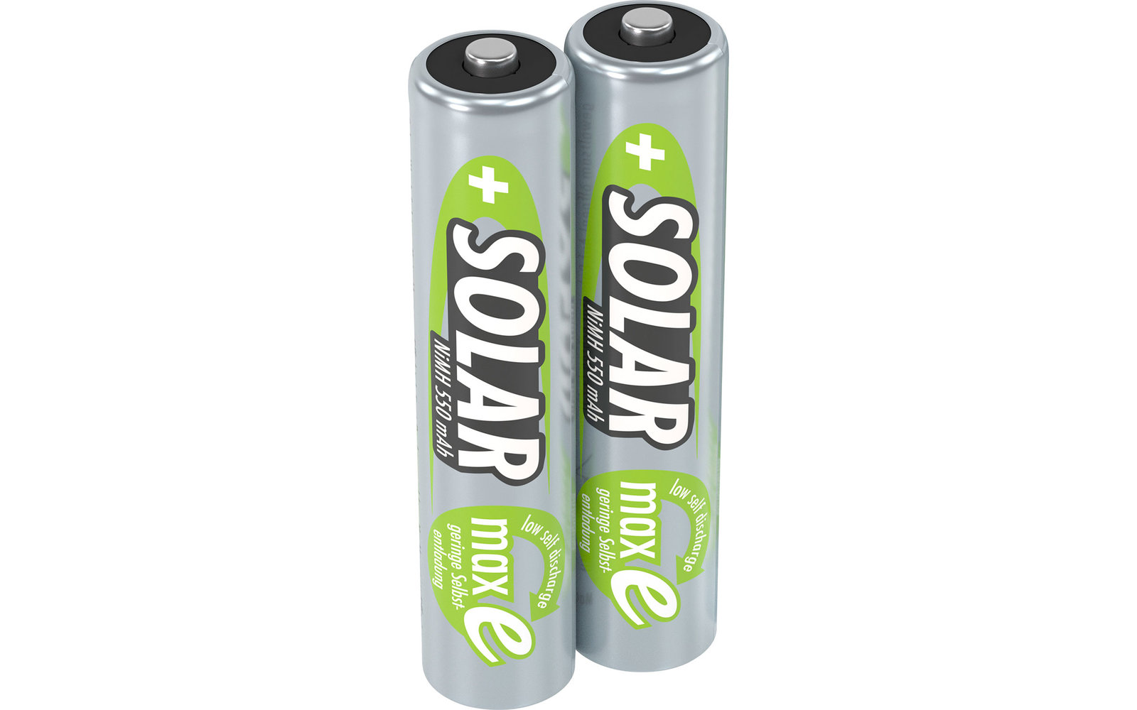 Ansmann Solar Micro AAA 1,2 V / 550 mAh NiMH Akkubatterie Wiederaufladbar (2er Pack)