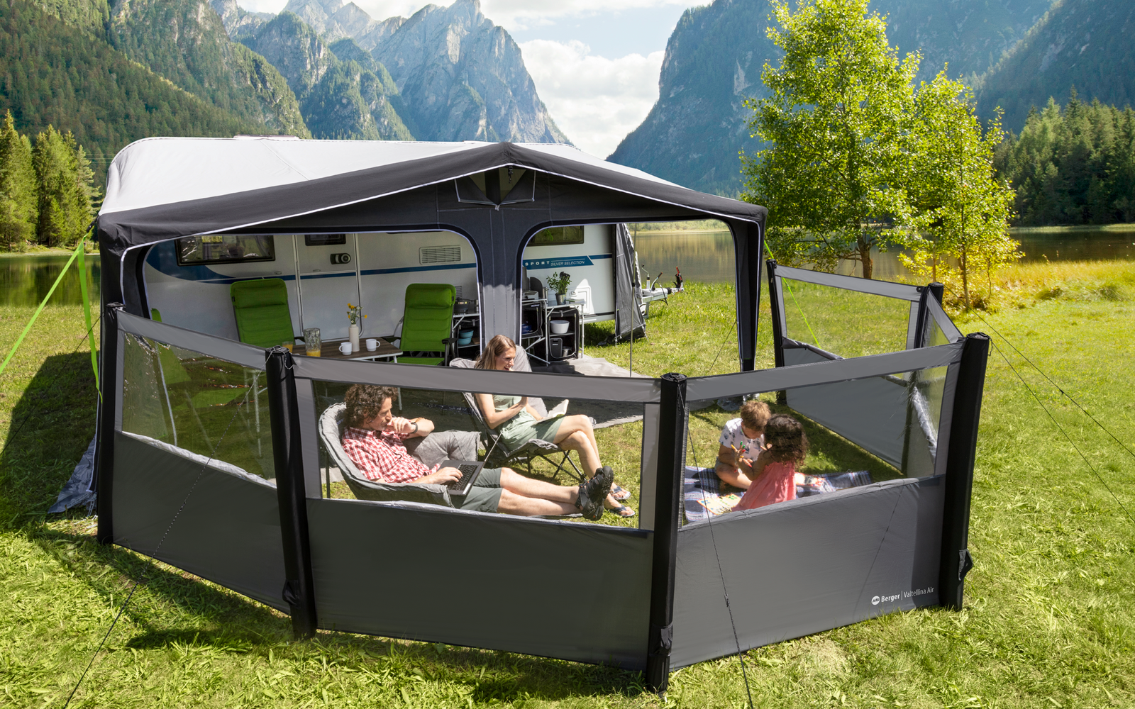 Berger Valtellina-Air Windschutz Erweiterungselement 160 x 140 cm