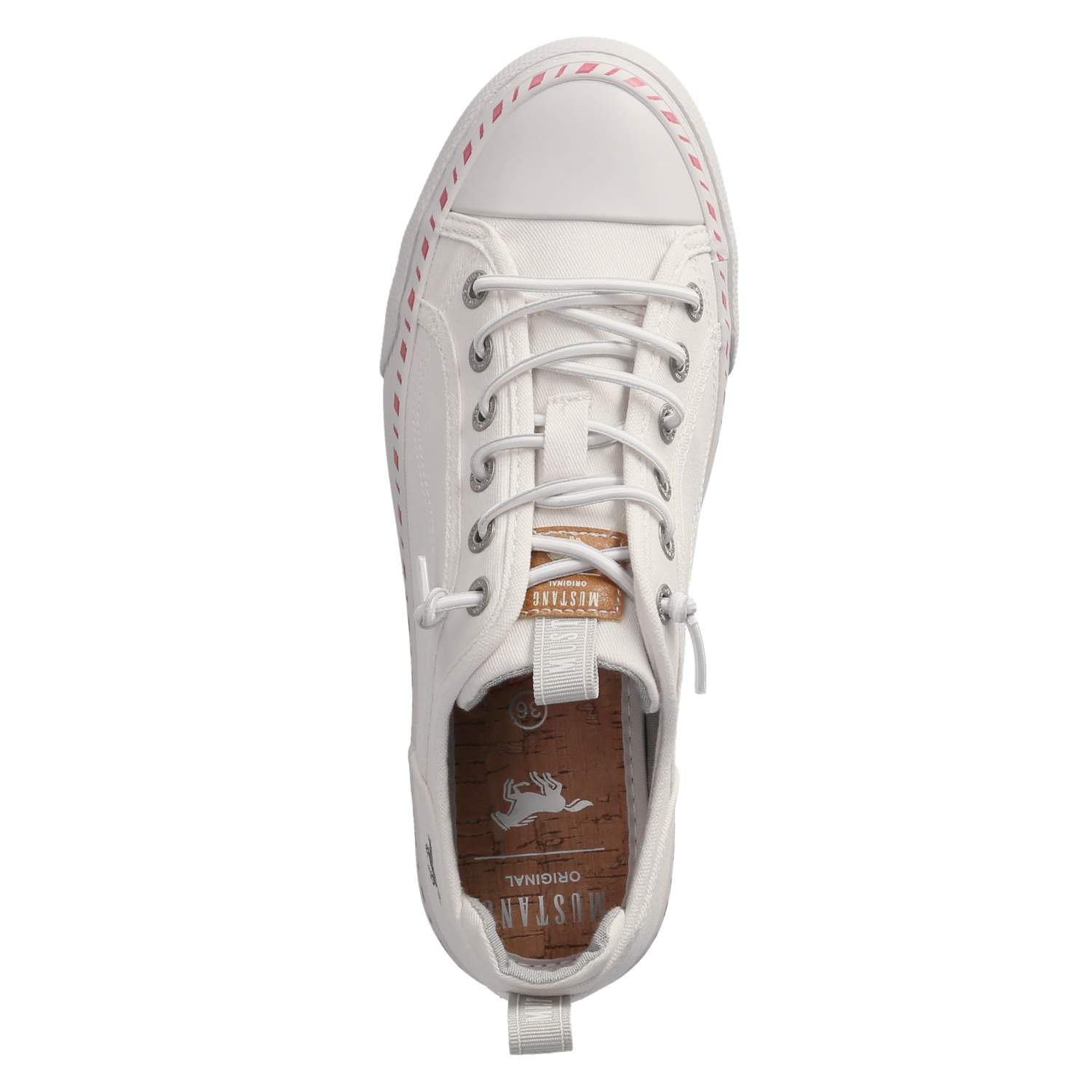 Mustang Low Sneaker - weiss