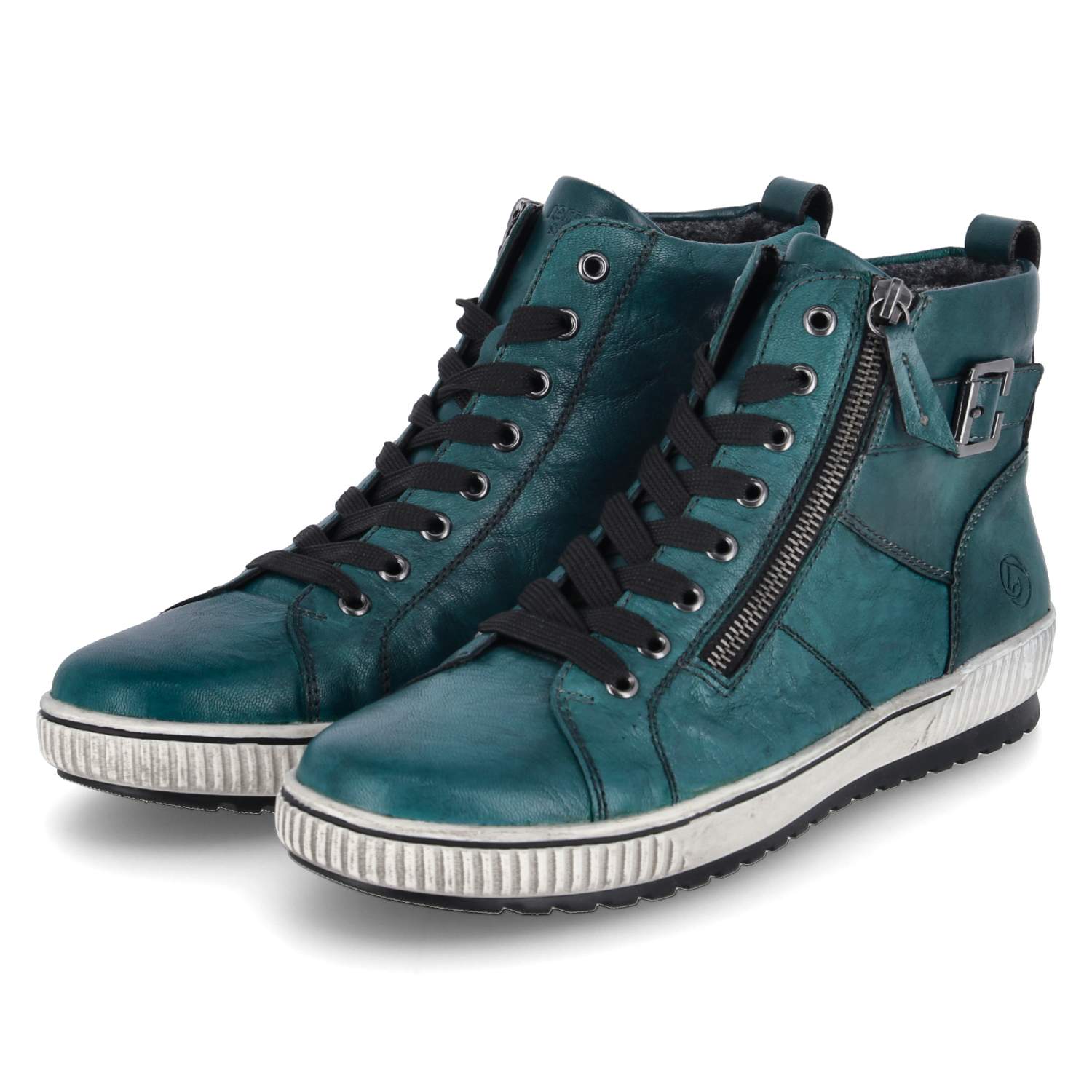 Remonte Schnürstiefeletten - blau