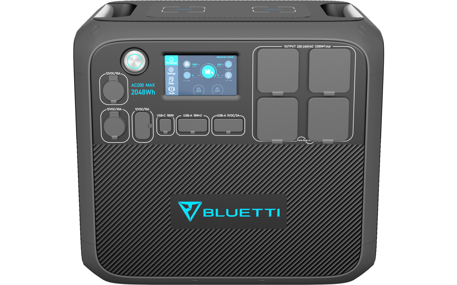 Bluetti Portable Power Station AC200MAX-Gray-EU