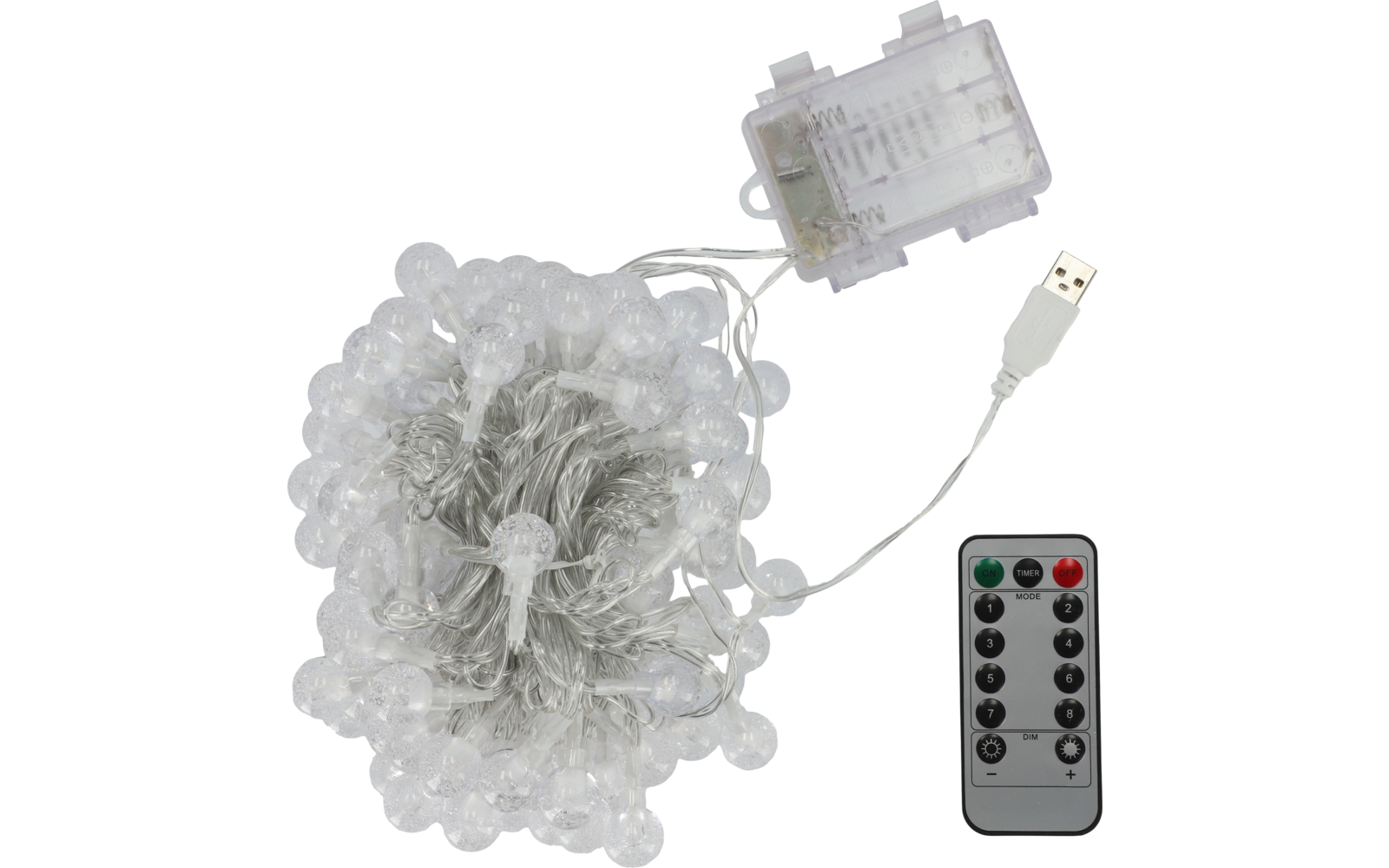 Berger USB Batterie-Lichterkette 100 LED Kugeln