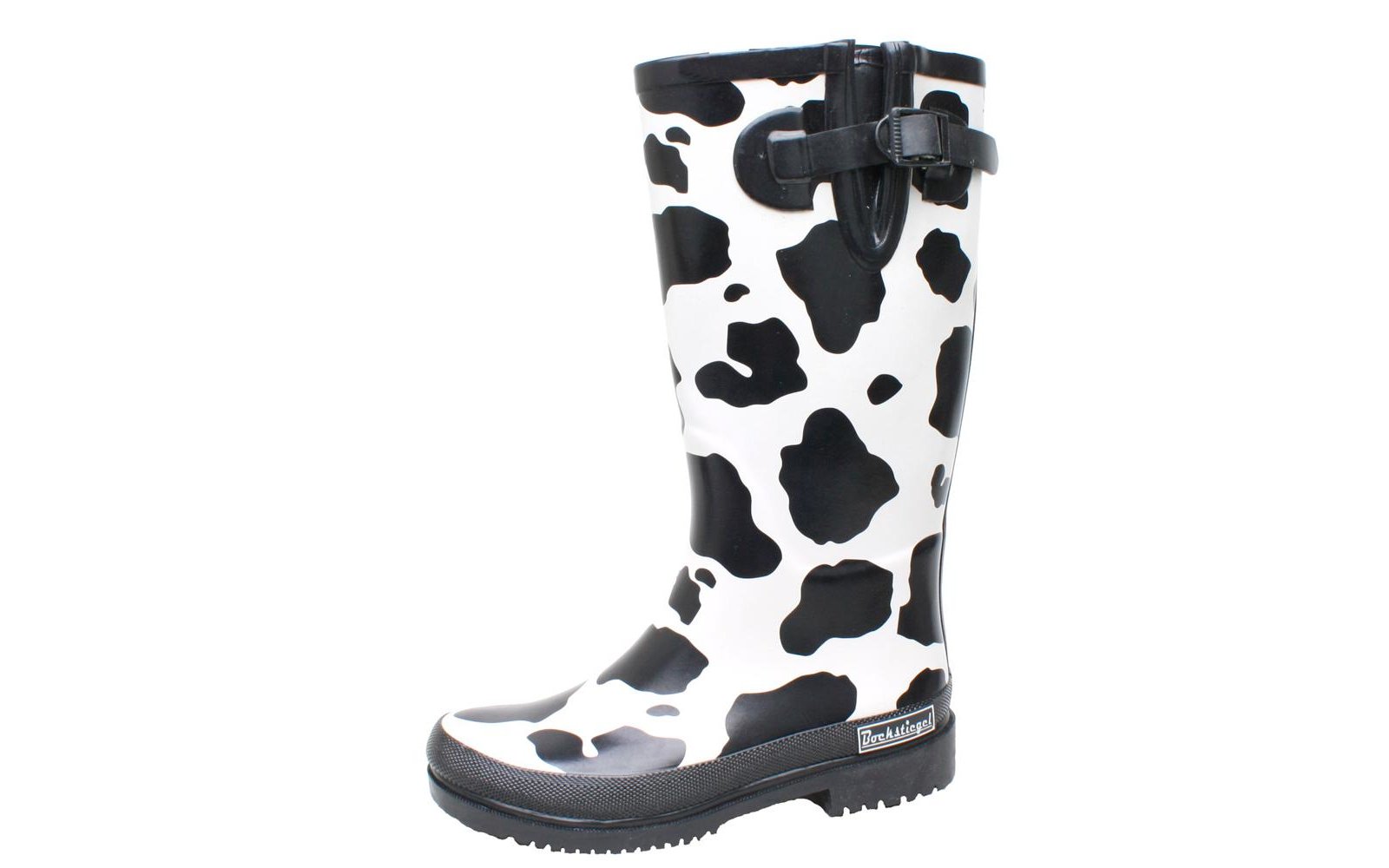 Bockstiegel Kuh Damen Gummistiefel schwarz/weiß