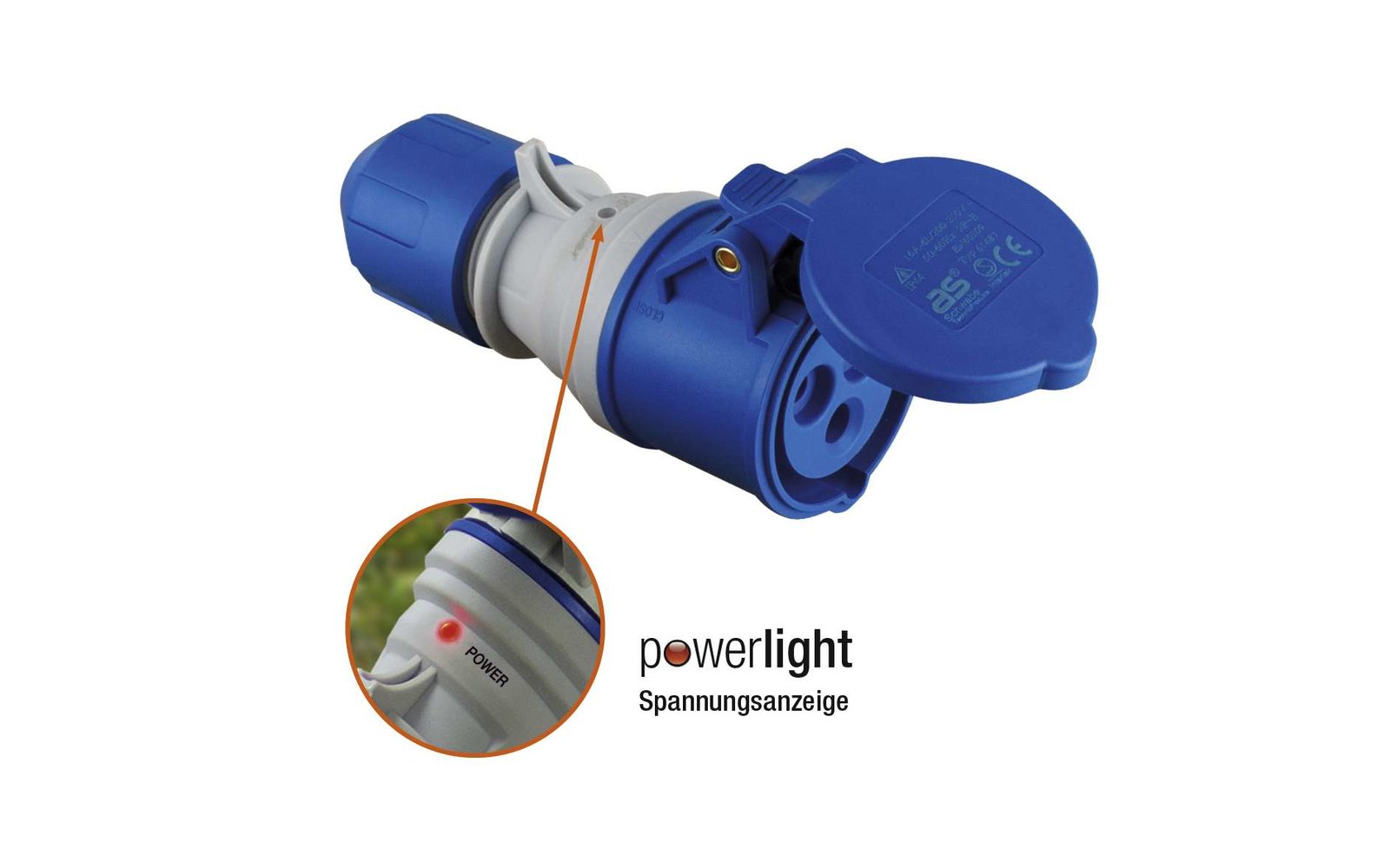 AS-Schwabe Powerlight CEE Kupplung mit Klappdeckel