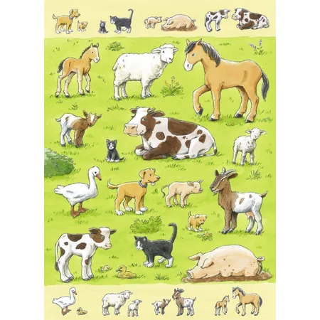 Ravensburger Mein erstes Schulpuzzle Tiere und Ihre Kinder 80 Teile Puzzle