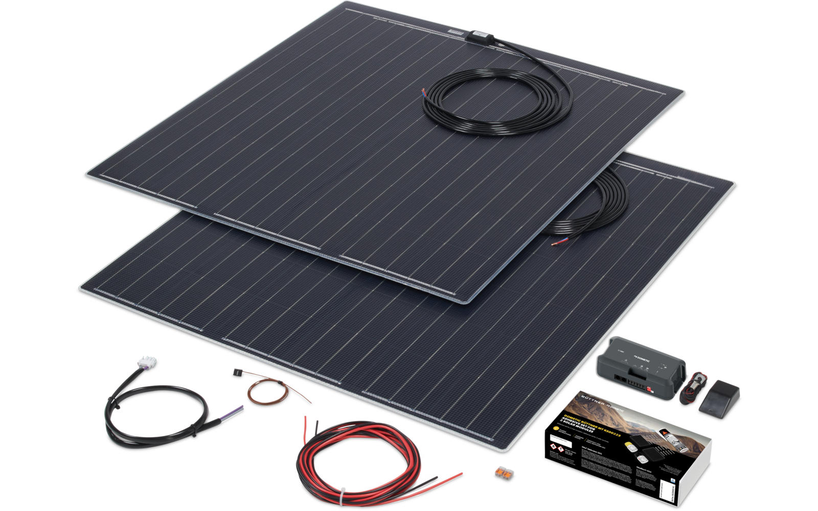 Büttner Elektronik Flat Light Q 170-1 Solaranlagen Komplettset ultraflach quadratisch 1 Modul 170 Wp