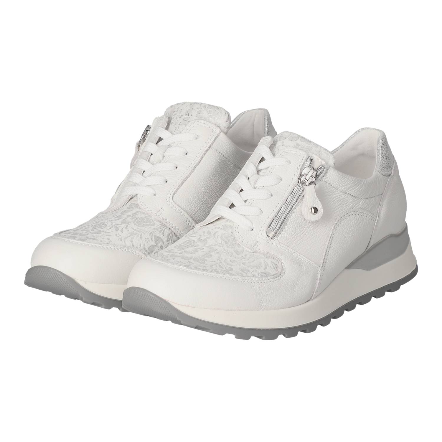 Waldläufer Low Sneaker HIROKO - weiss silber weiss