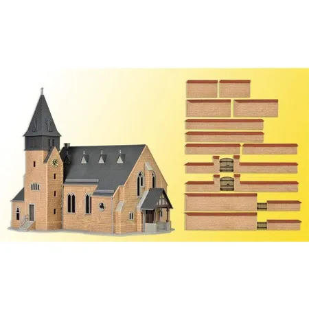 Kibri 39766 Spur H0 Kirche mit Mauer aus dem Westerwald