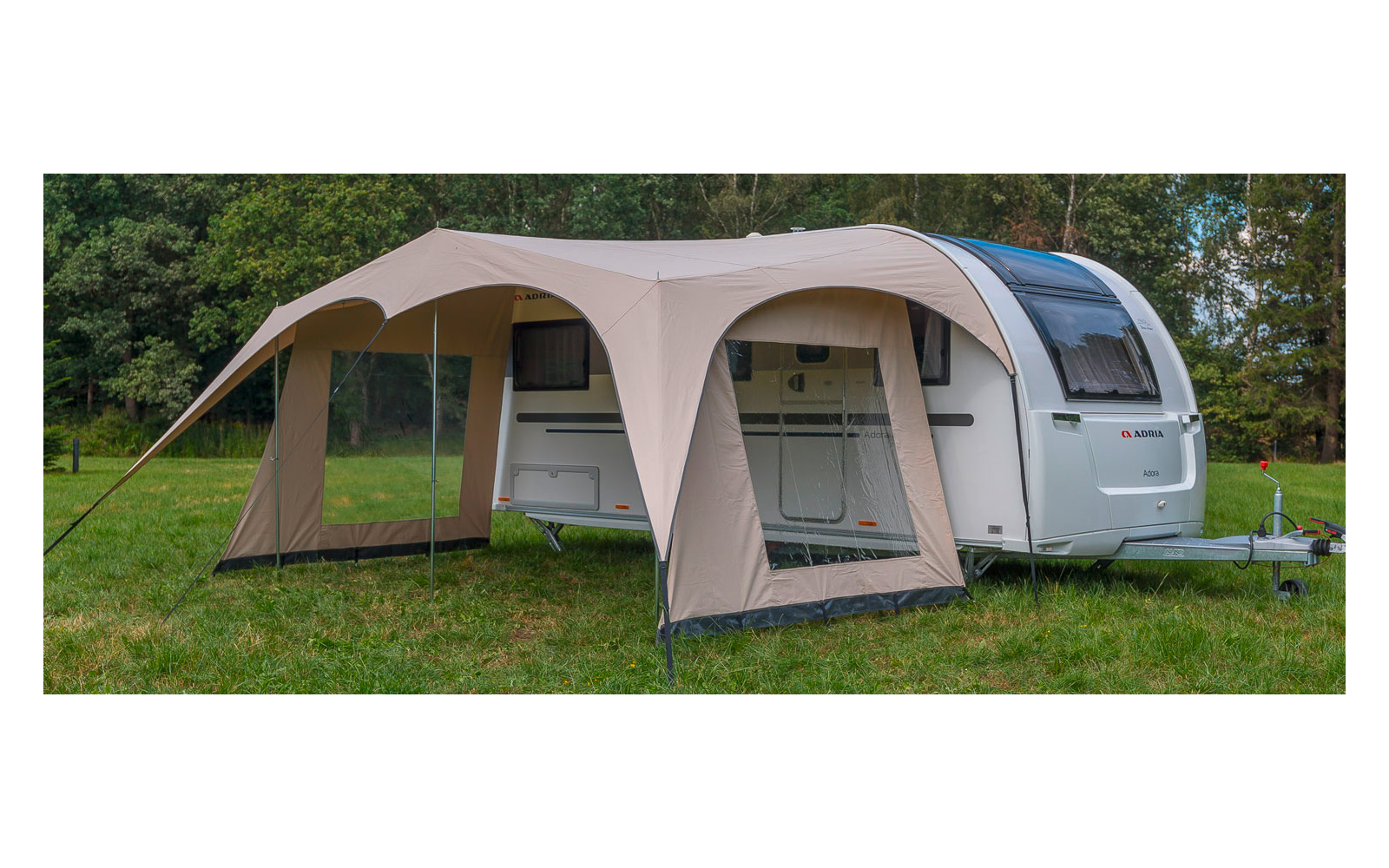 Campooz Caravanning Trekking Seitenwand mit Fenster  beige