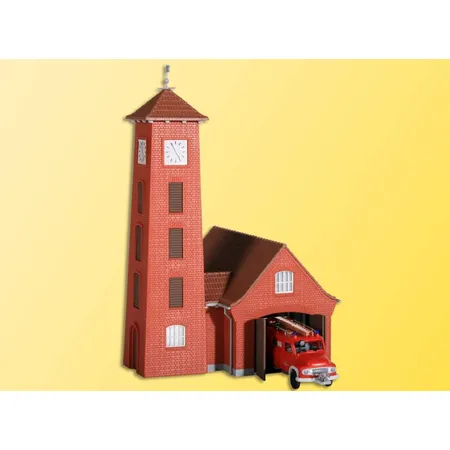 Kibri 39210 Feuerwehrhaus Bahlburg-Lüneburg mit Fahrzeug FK 2500, Spur H0