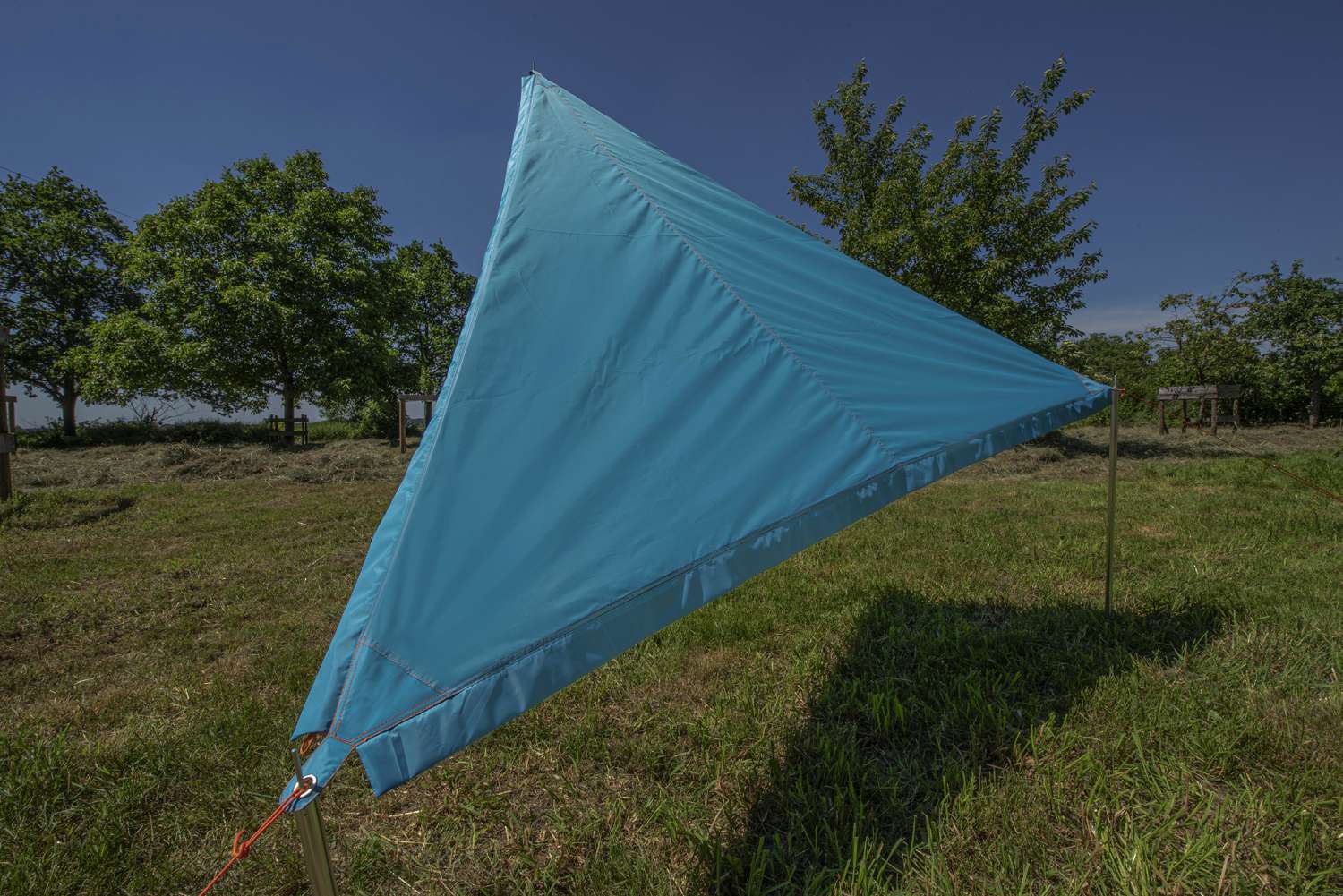 Bent Sonnensegel Zip-Protect Canvas Single mit Reißverschluss-Abdeckklappen türkis