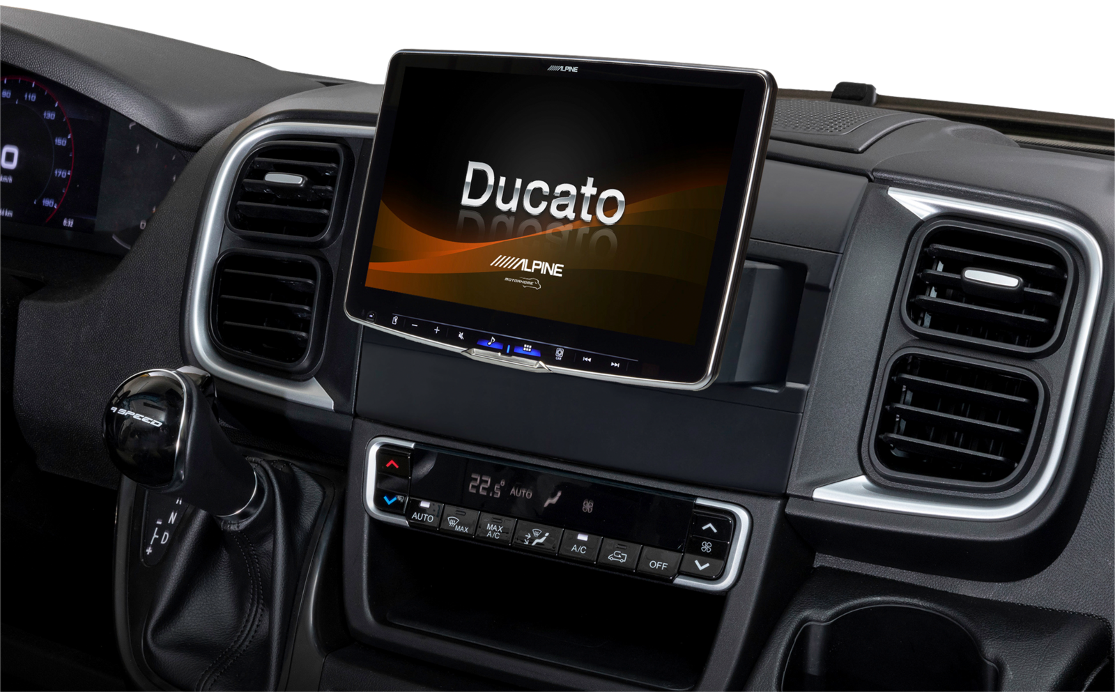Alpine Digitale Mediastation Halo9 iLX-F905DU8 mit 9 Zoll Display für Ducato 8 inkl. Kabelbaum
