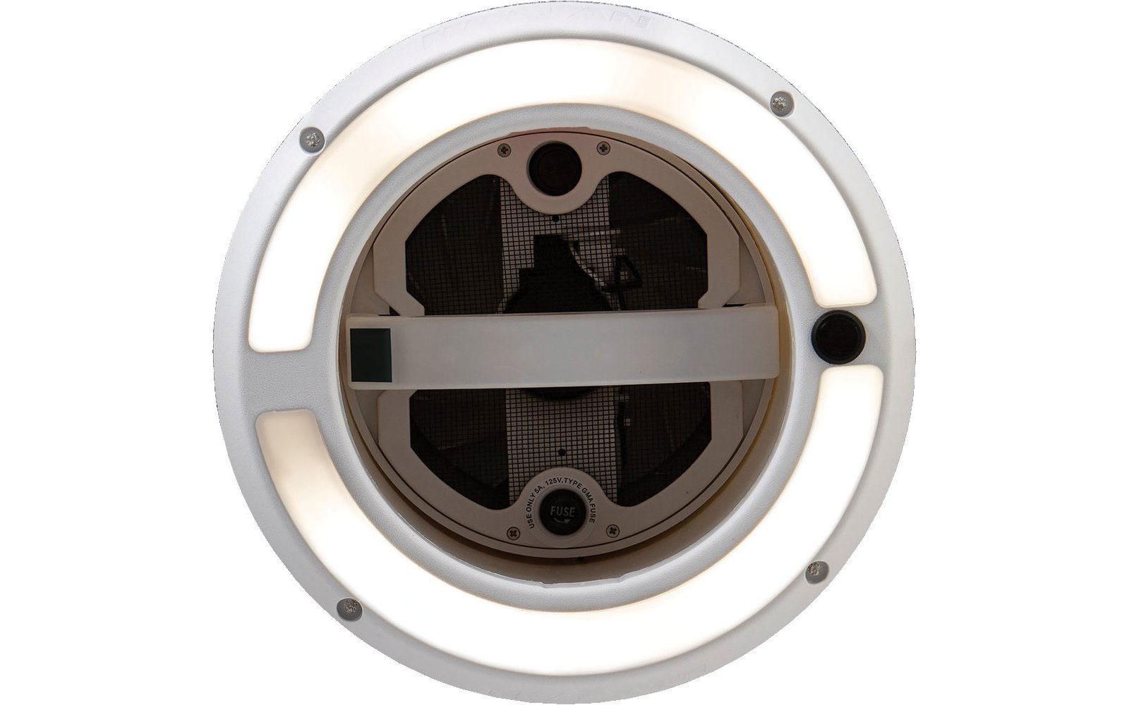 Airxcel Maxxfan Dome Dachlüfter / Seitenwandlüfter 12 V mit LED Beleuchtung schwarz