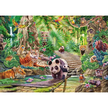 Schmidt Spiele Puzzle - Asiatische Tierwelt, 1000 Teile