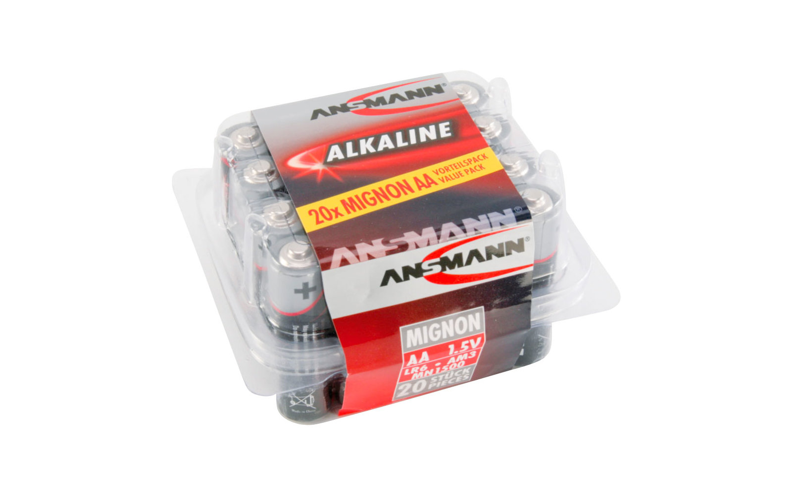 Ansmann Alkaline Mignon AA Batterie 1,5 V 20er Box