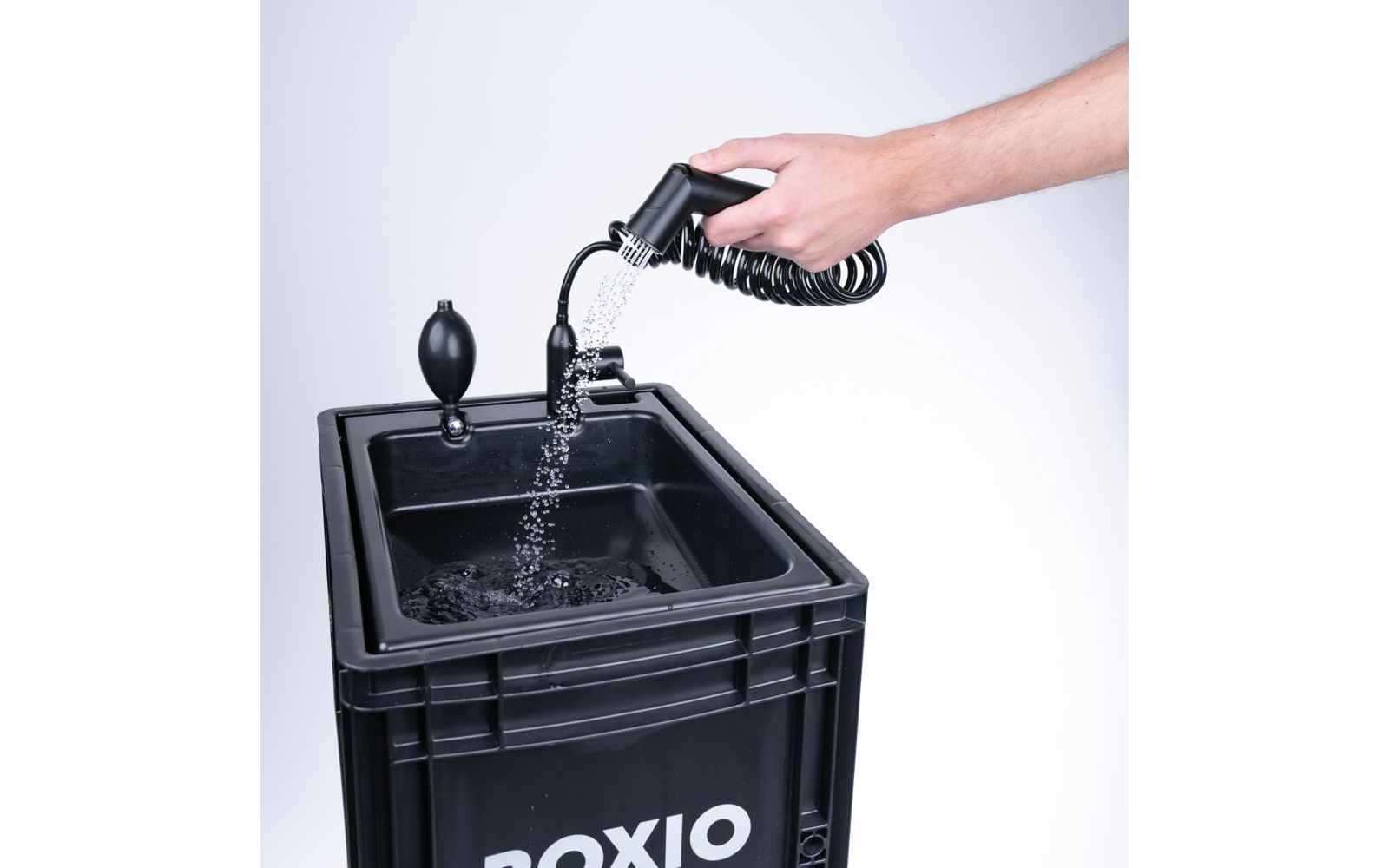 Boxio Wash Plus Mobiles Waschbecken Starter Set bestehend aus Boxio Wash / Shower / Beads / Mirror