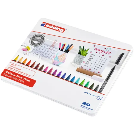 edding 1200 Fasermaler colourpen, 1 mm, Sortiert, 20 Stück