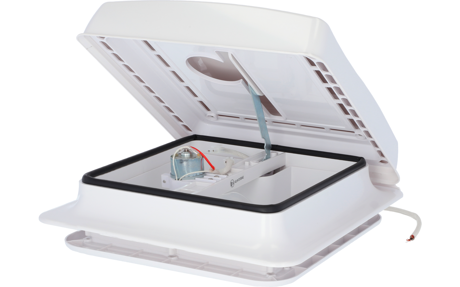 Berger Turbo Vent Dachhaube mit Ventilator 28 x 28 cm 12 V transparent