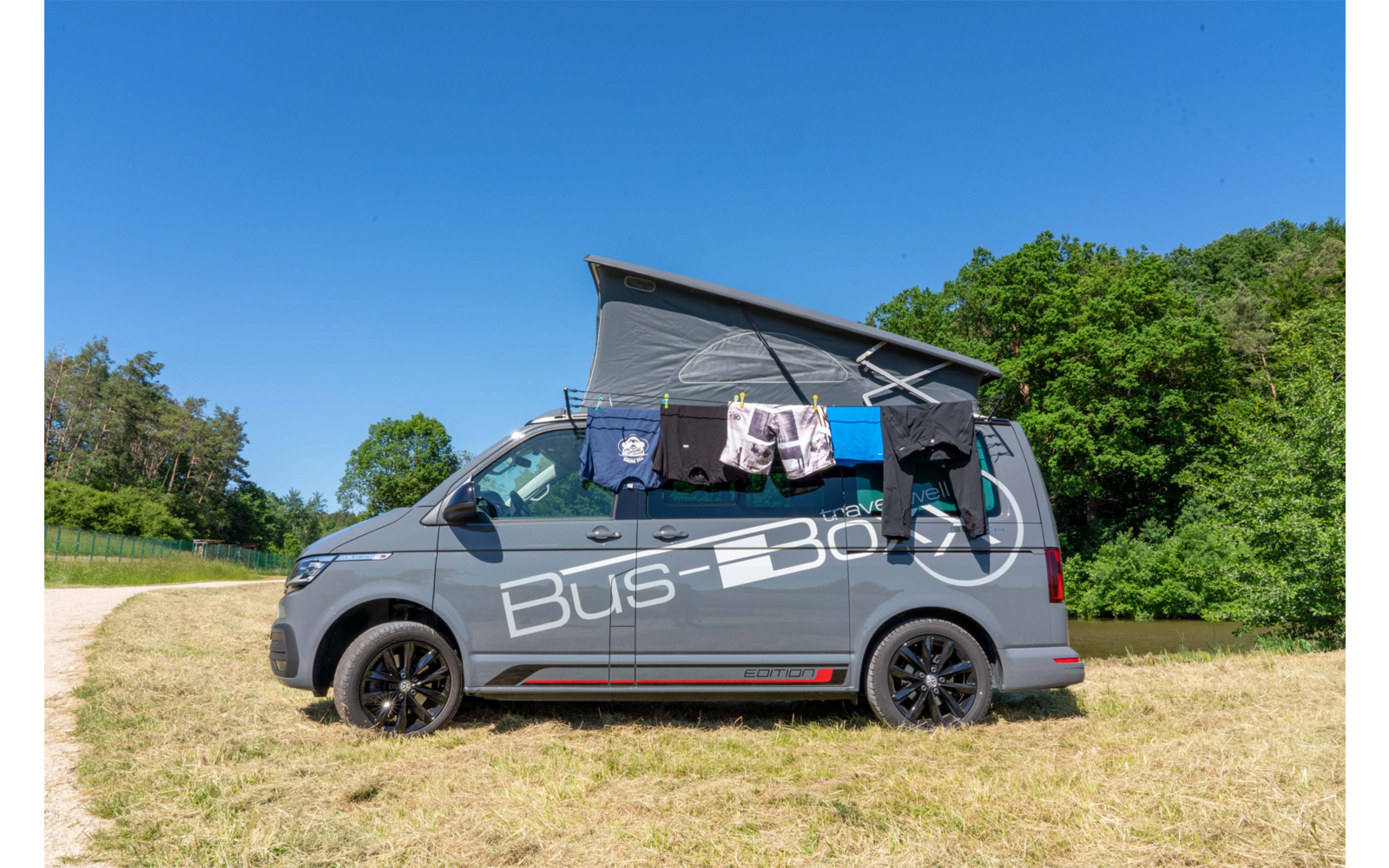 BusBoxx Wäscheleine DIY für original Reimo Multirailschiene und Brandrup Top Rail