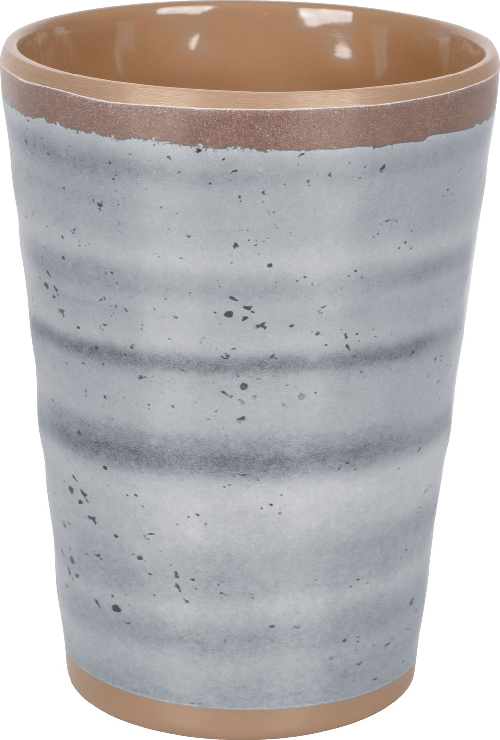 Bo-Camp Melamin Becher Set 4 teilig grau/braun
