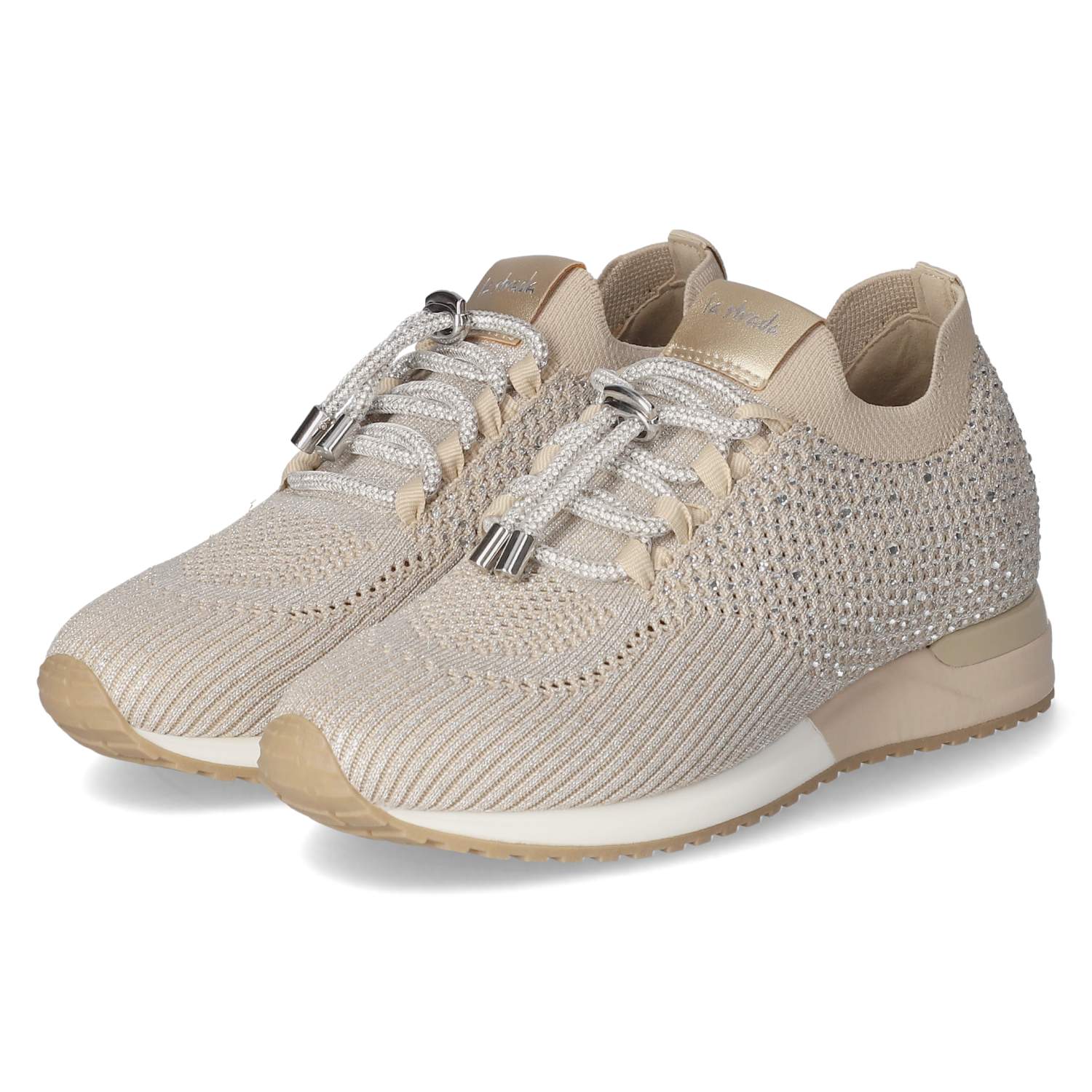 La Strada Low Sneaker - beige silber