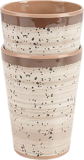 Bo-Camp Melamin Becher Set 4 teilig beige/braun