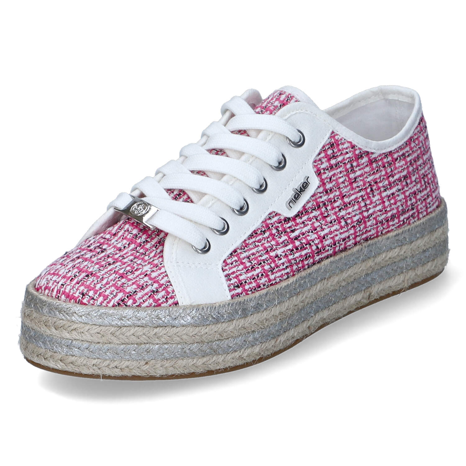 Rieker Low Sneaker - pink-white/perlweiss