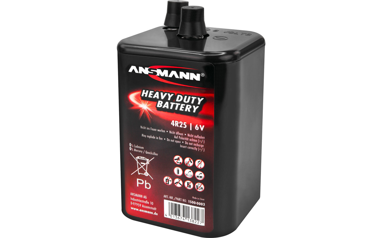 Ansmann Zink-Kohle Batterie 4R25 6 V / 9.000 mAh