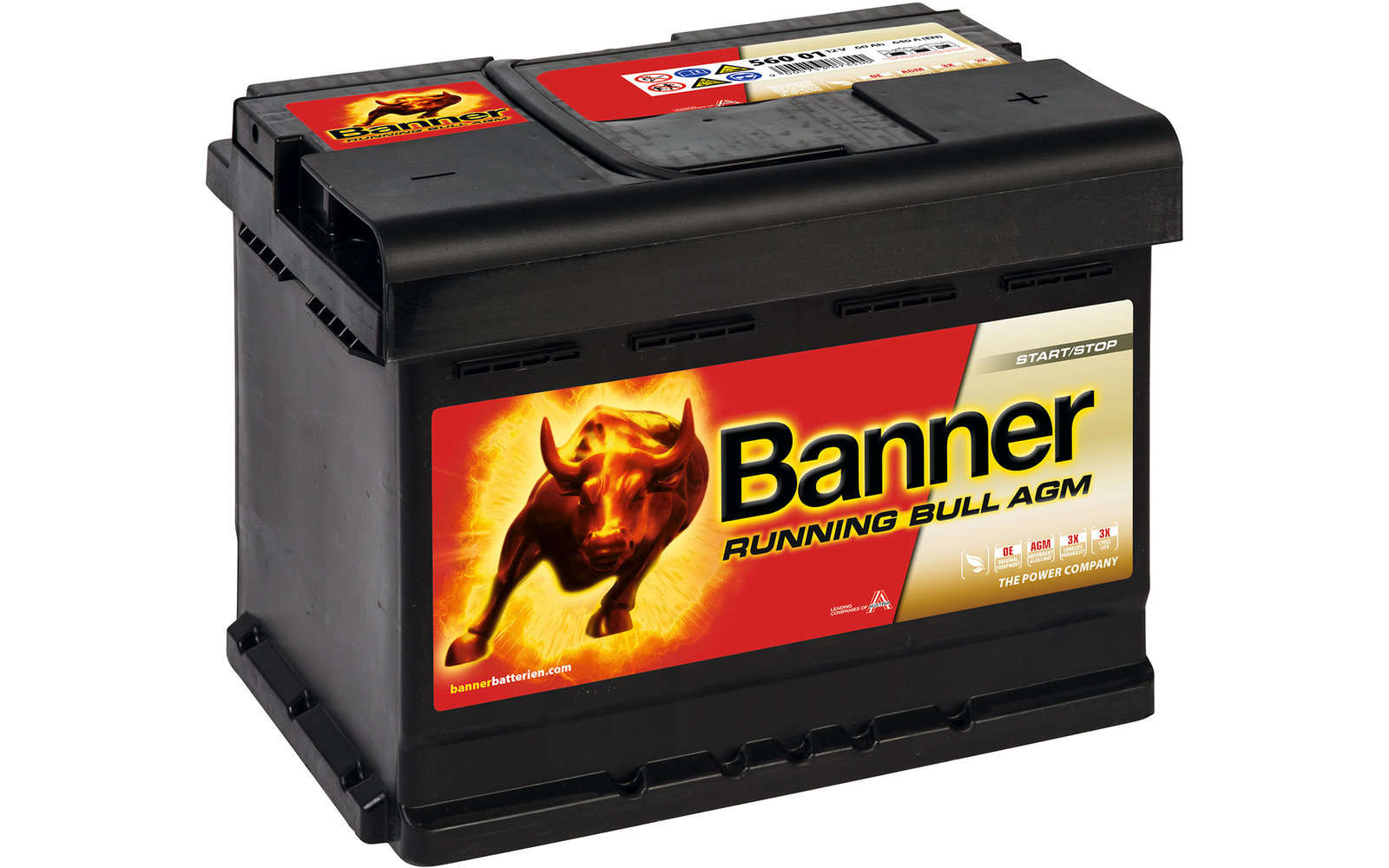 Banner Running Bull AGM 56001 Fahrzeugbatterie 12 V / 60 Ah