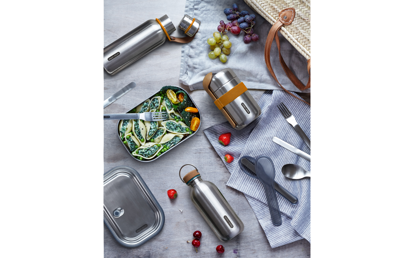 Black and Blum Food Flask Thermobecher 400 ml olive
