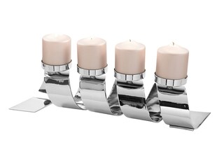 Fink Kerzenhalter TWISTER 4-flg vernickelt
