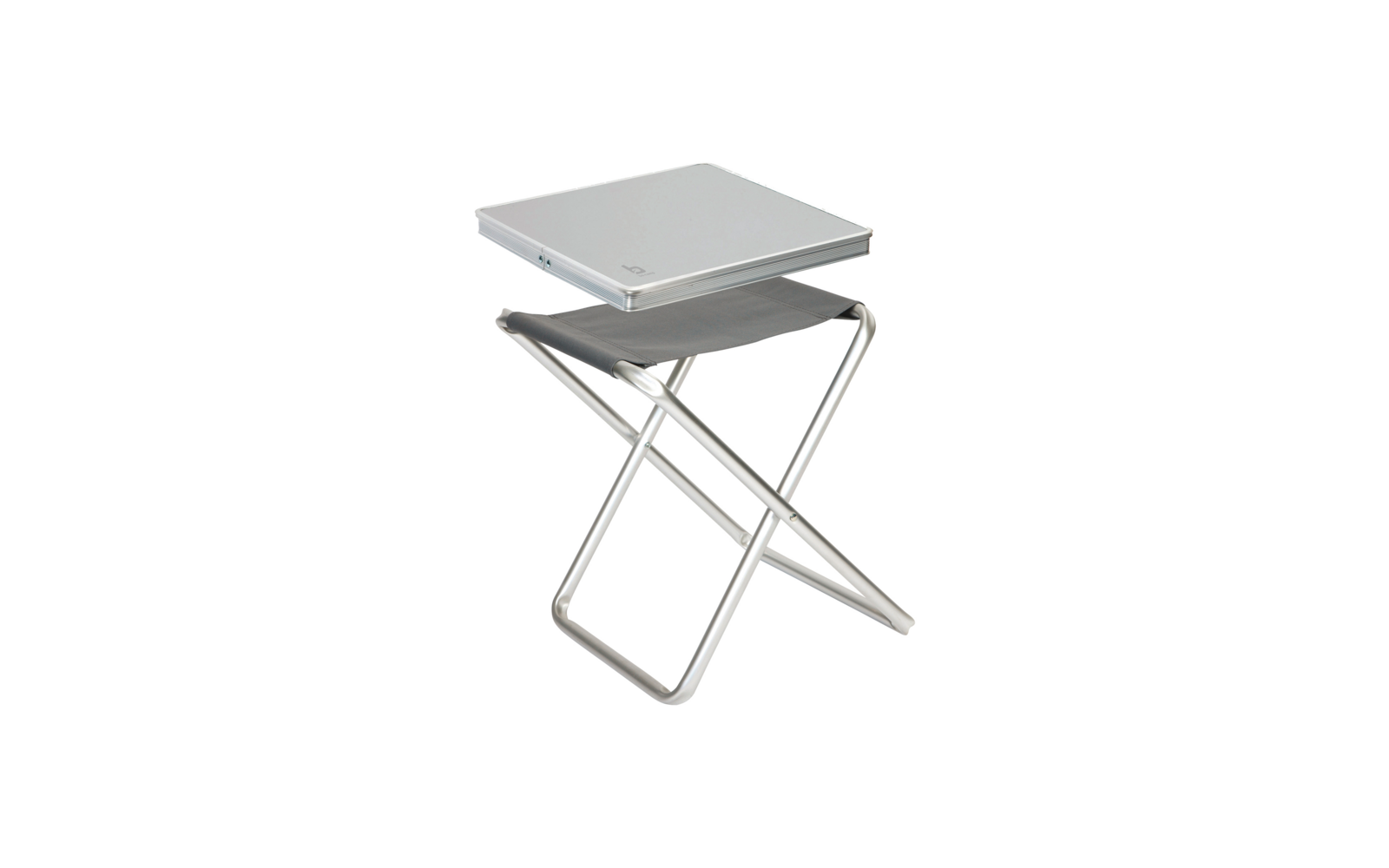 Bo-Camp Hocker mit Tischplattenaufsatz Grau